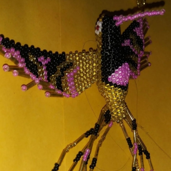 Hummingbird Loom Beaded Necklace - Picture 13 of 16